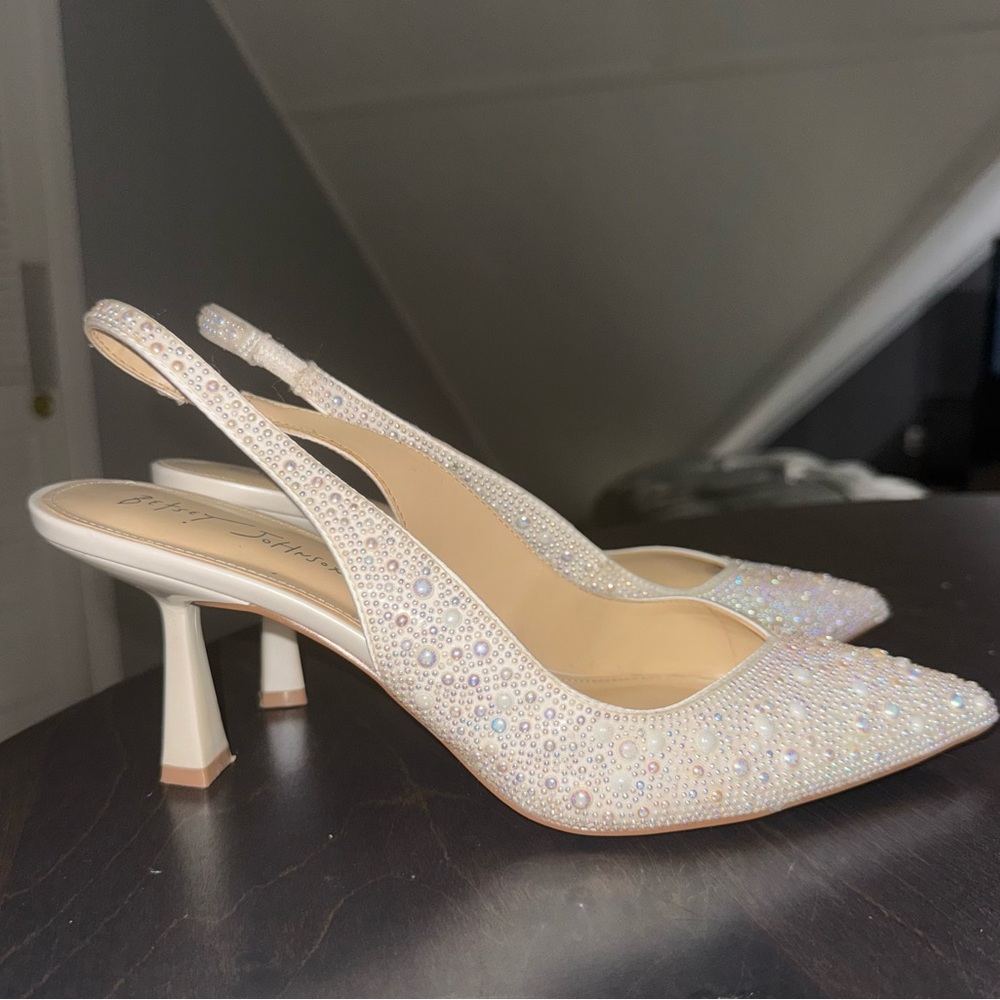 Elegant Crystal-Embellished Slingback Heels